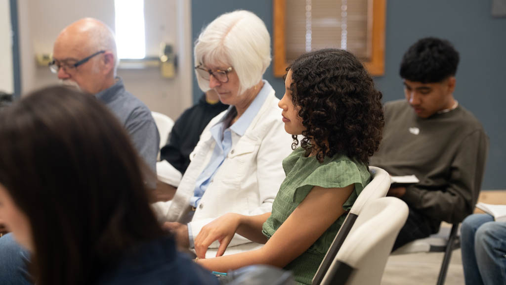 Adults and teens in teen Sunday school